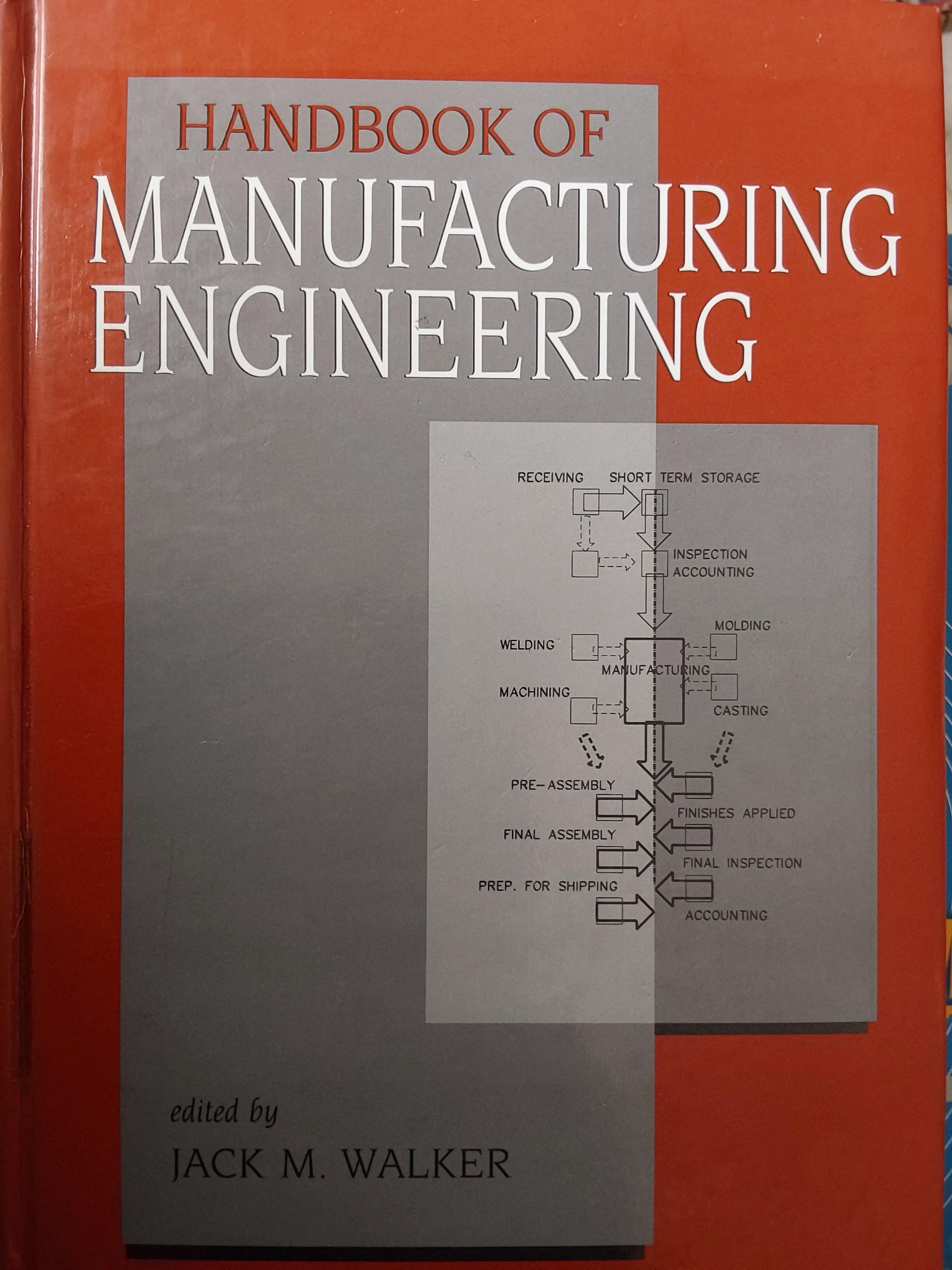 MANUFACTURING. ENGINEERING edited by Jack M Walker 10 กก.