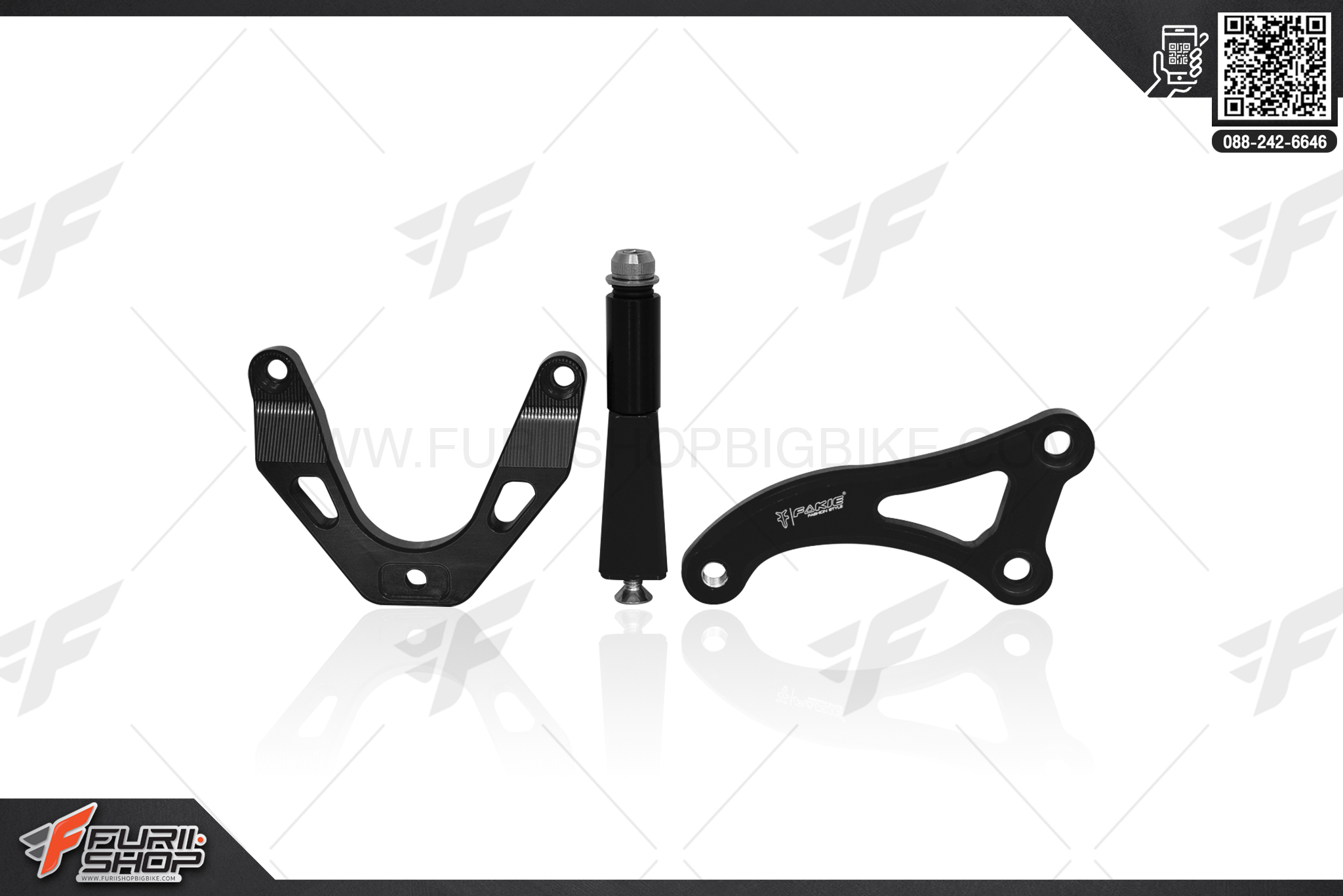 ขาจับกันสะบัด Fakie GSX-S750 สีดำ