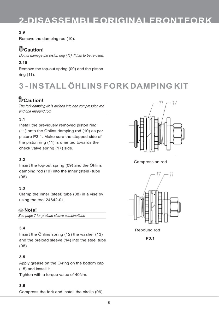 สปริงโช้คหน้า Ohlins FDK112 For Honda MSX125 2020-2022