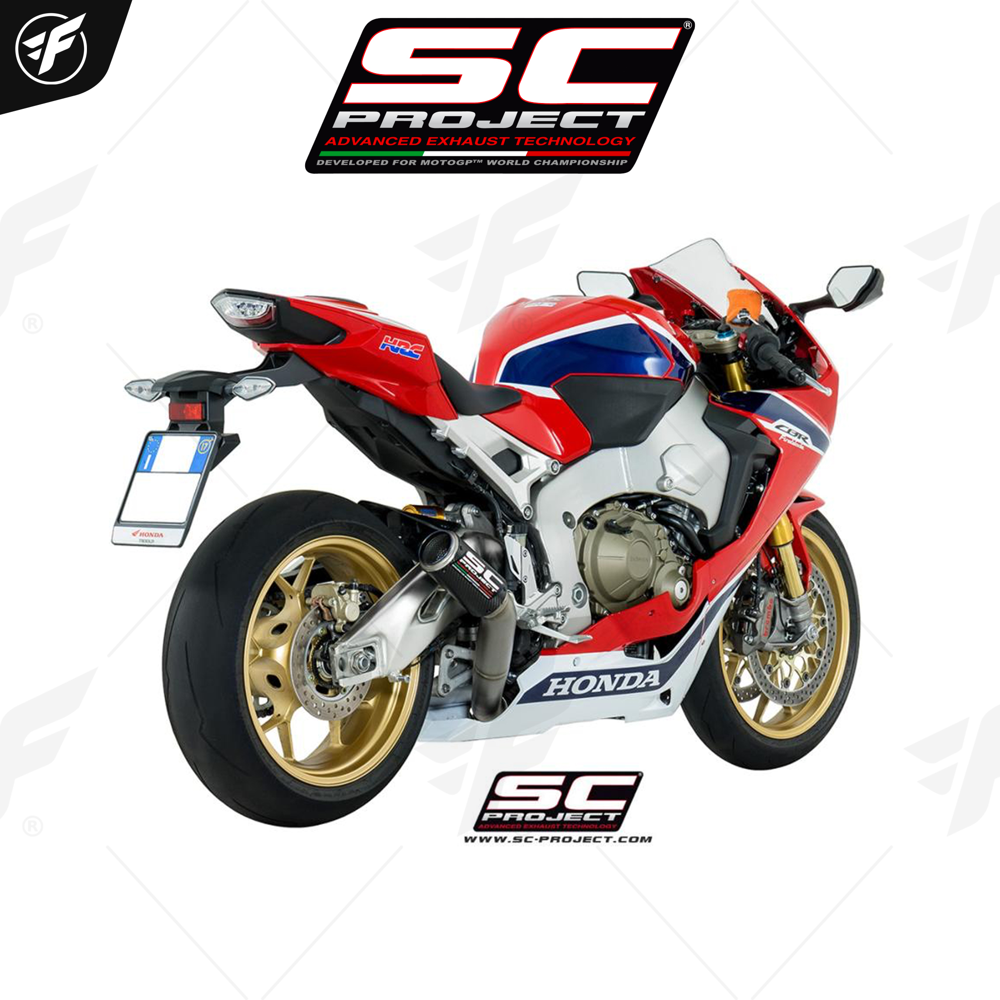 HONDA CBR1000RR (2017 - 2019) - SP - SP2 CR-T Muffler, high position, with titanium end cap
