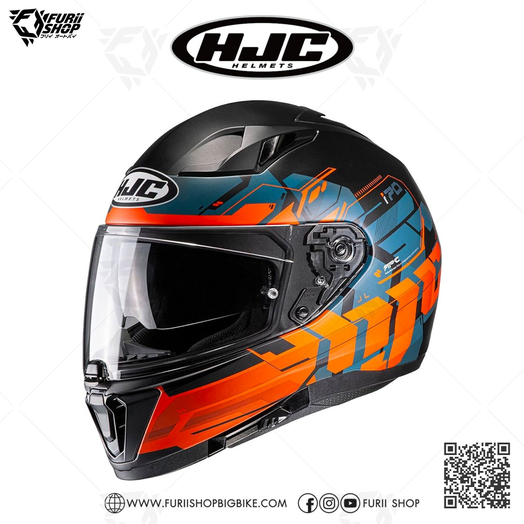 หมวกกันน็อคเต็มใบ(มีแว่นกันแดด) HJC I70 : ALLIGON MC7SF
