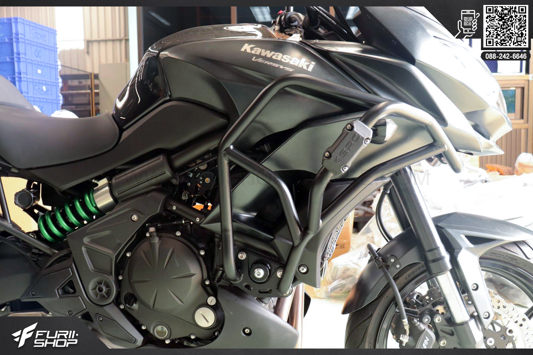 แคชบาร์ SRC สีดำ Kawasaki Versys 650 (2015-2020)
