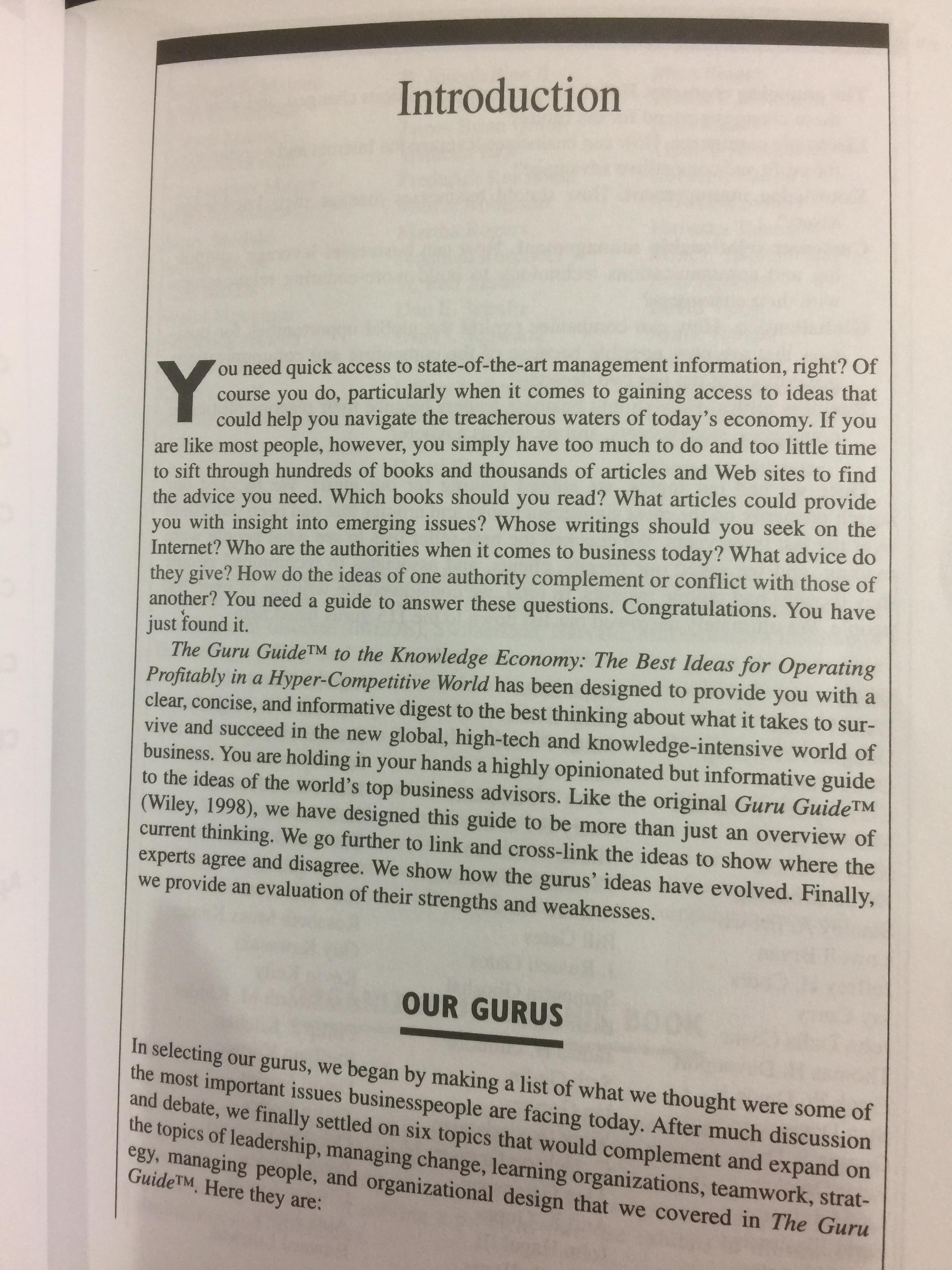 The GURU Guide to the Knowledge Economy The Best Ideas for Operating Profitably in a Hyper -Competitive world ผู้เขียน Joseph H.Boyett 0 กก.