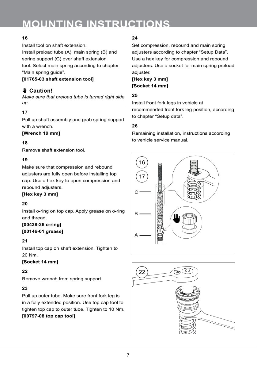สปริงโช้คหน้า Ohlins FKR104 For BMW S1000RR HP4 2013-2014
