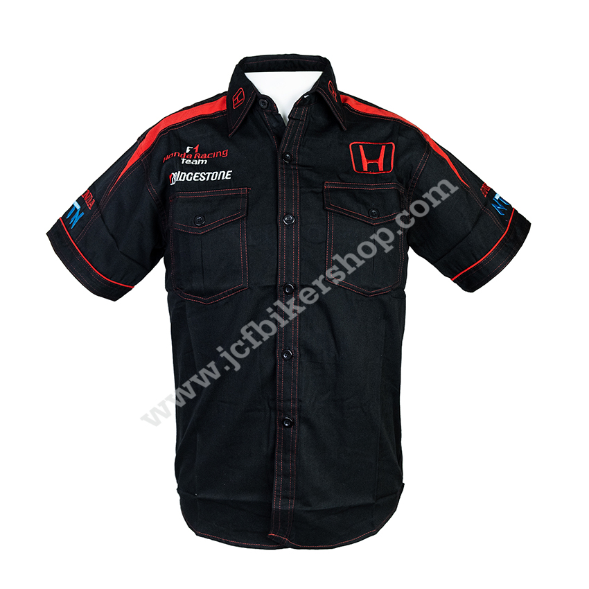 เสื้อเชิ้ตทีมรถแข่งมอเตอร์ไซค์ เสื้อเชิ้ตทีมรถบิ๊กไบค์ เสื้อเชิ้ต Honda