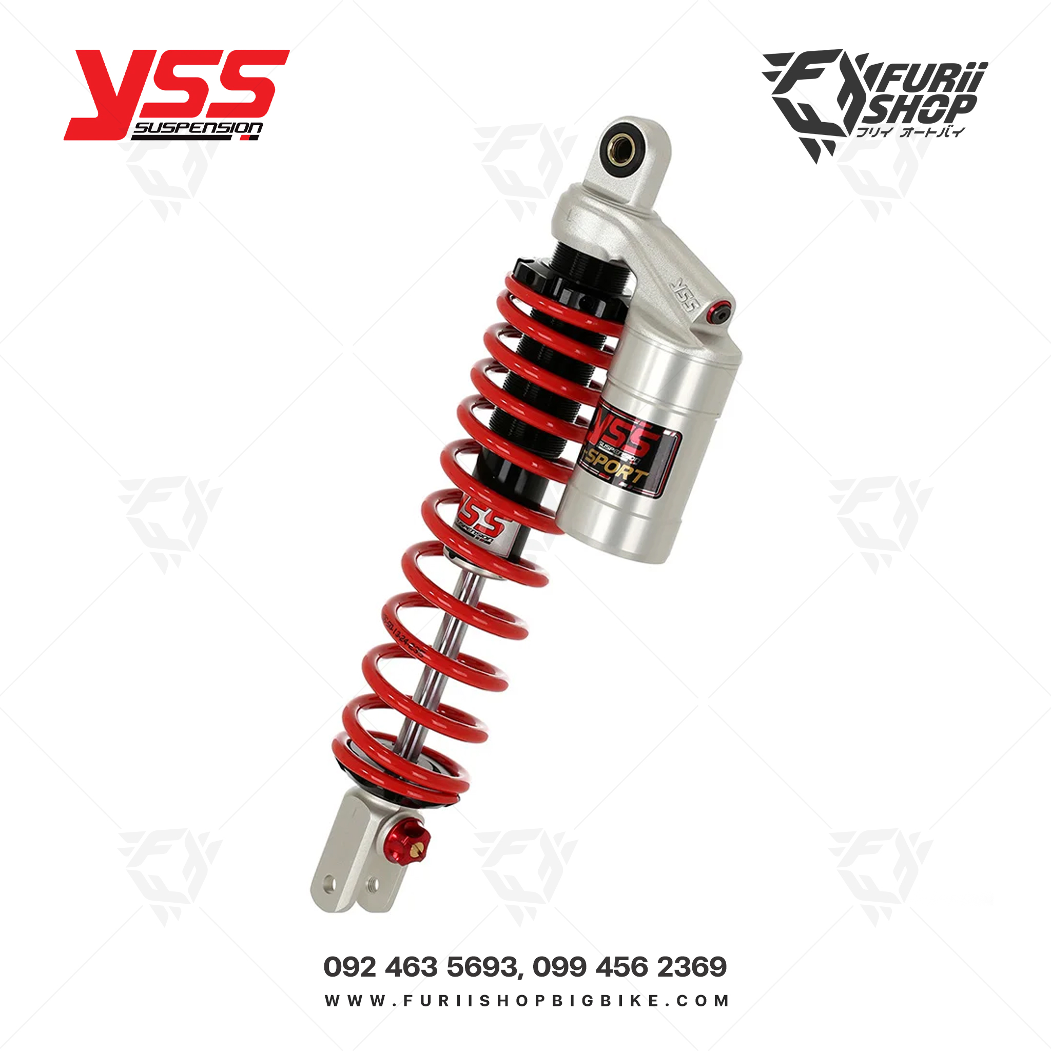 โช๊คหลังแต่ง YSS G-SPORT Heavy Duty (90-120 KGS.) (TG302-350TR-10-859) : For Yamaha Xmax 300 ’17