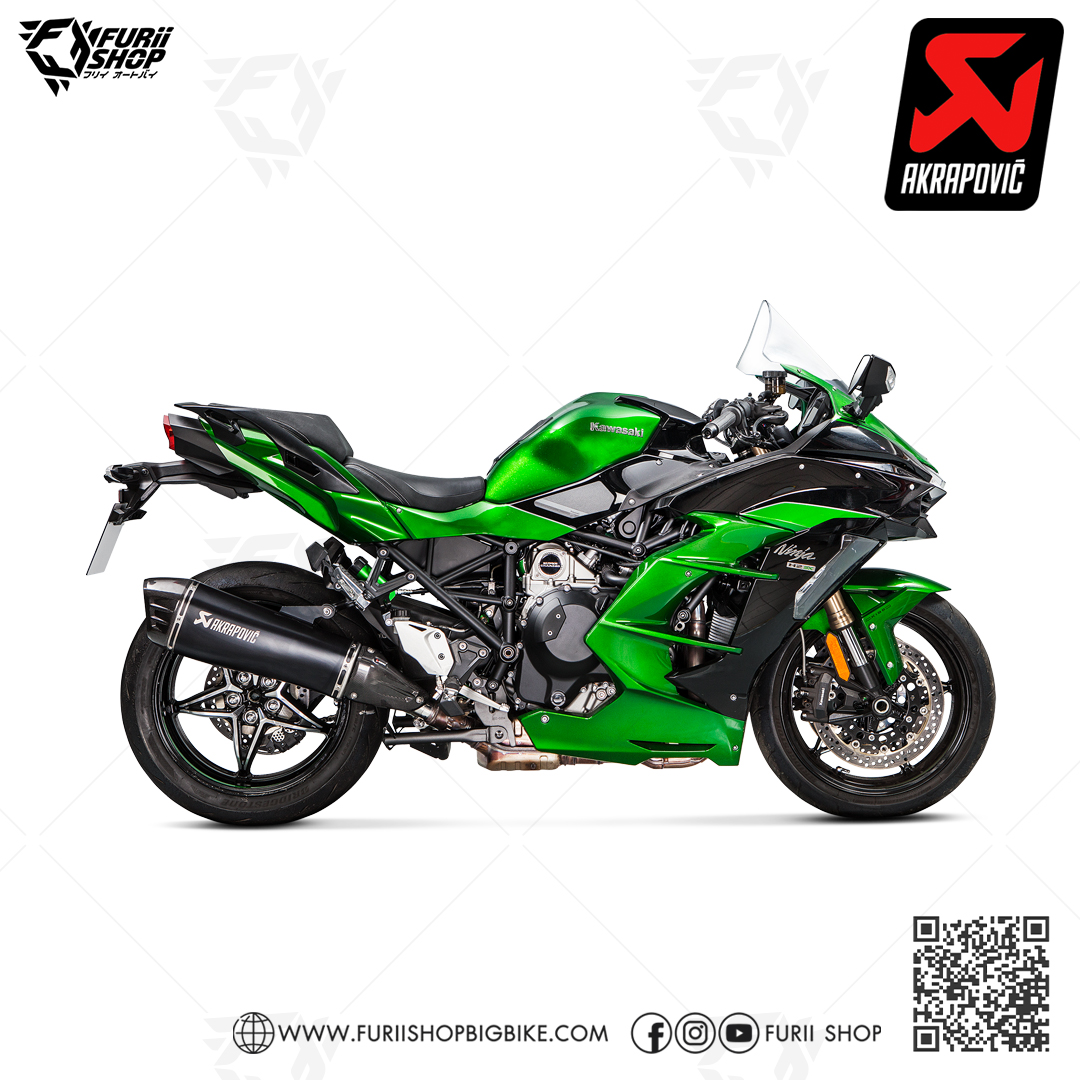 ท่อแต่ง Akrapovic Slip on Black : for Kawasaki Ninja H2 SX 2018-2022
