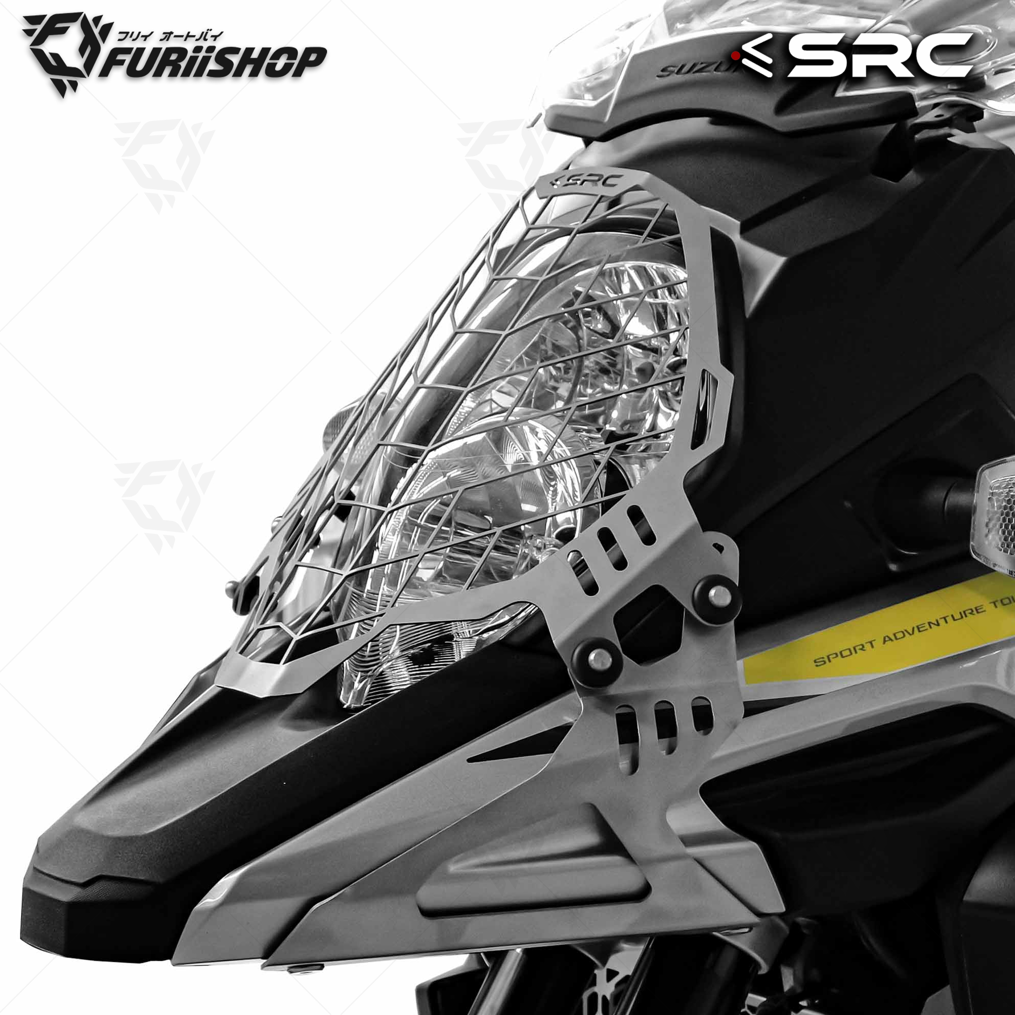 การ์ดไฟหน้า SCR HEAD LIGHT GUARD FOR SUZUKI V-STROM1000