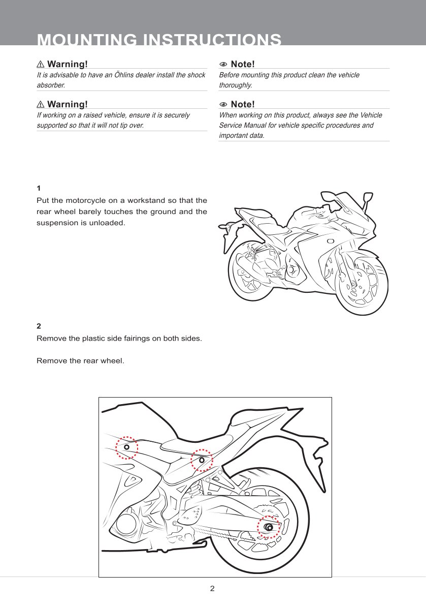 โช๊คหลังแต่ง Ohlins YA967 For Yamaha MT-03 ปี 2016-2023