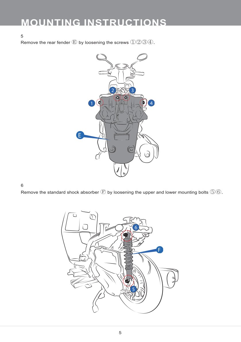 โช๊คหลังแต่ง Ohlins HO349 For Honda Giorno+ 125 ปี 2023-2024