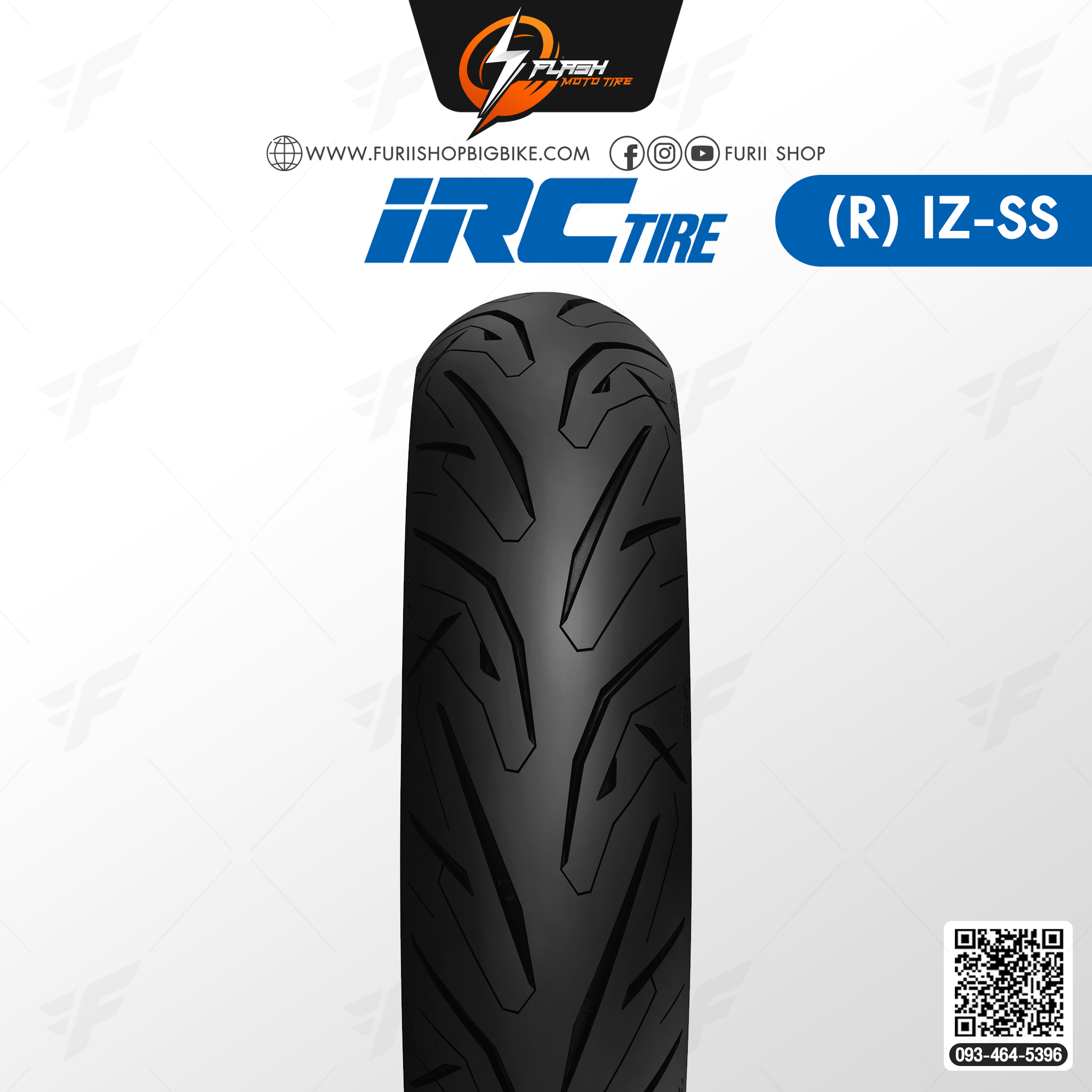 ยางมอเตอร์ไซค์ ยางนอก iZ-SS T/L ยางหลัง : 140/70-14