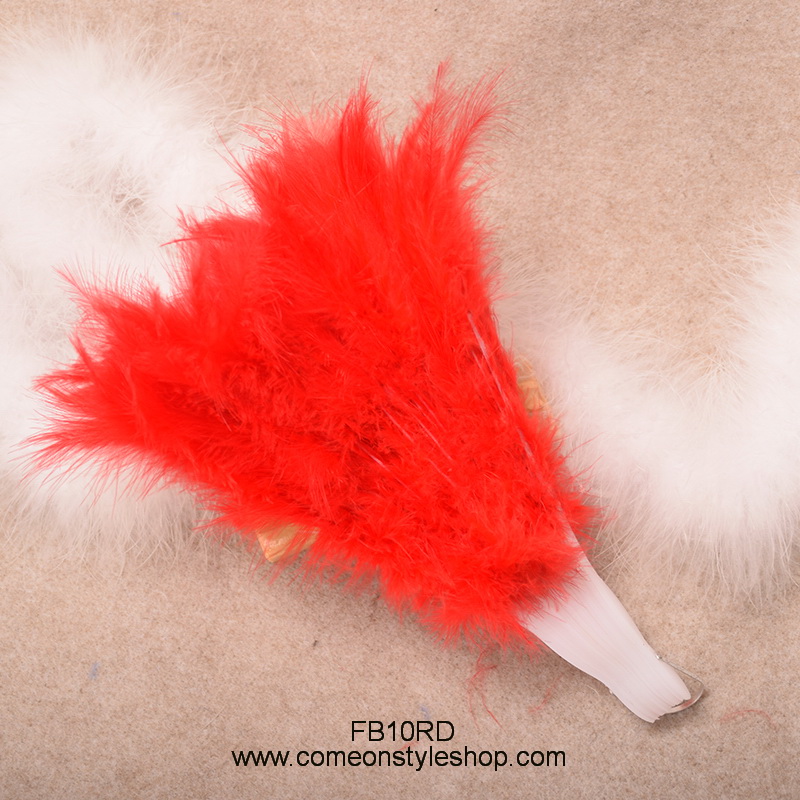 พัดขนนก วินเทจ แกสบี้ Hand Fan Feather