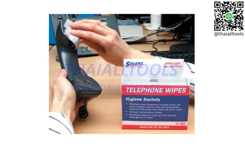กระดาษเช็ดทำความสะอาด TELEPHONE WIPES (50-SACHETS) SOLENT