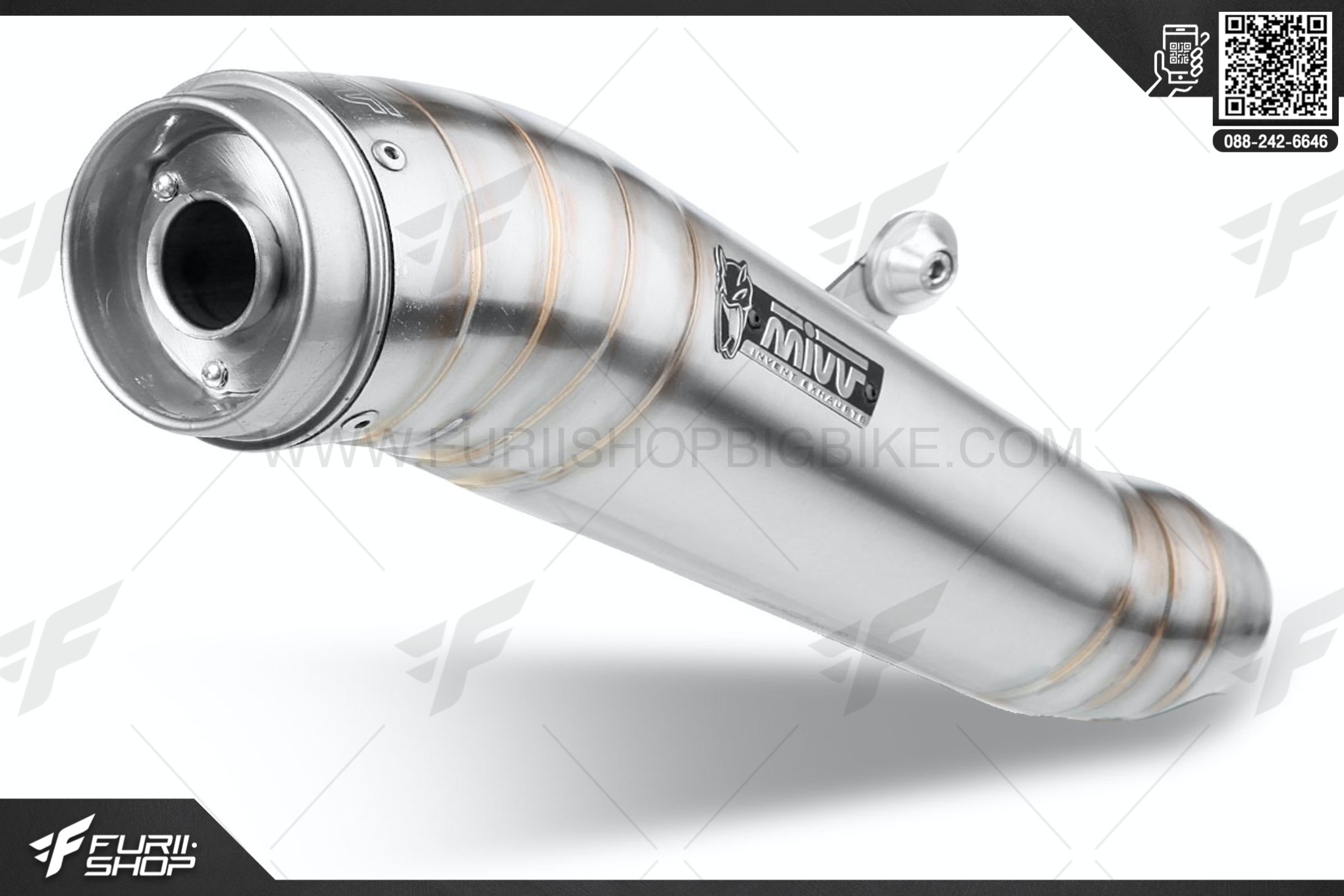 ท่อมอเตอร์ไซค์ MIVV FOR DUCATI SCRAMBLER 800 2015-2016 SILP-ON GHIBLI INOX/ST. STEEL ท่อแต่ง ท่อสูตร ท่อบิ๊กไบค์ ท่อBigbike ท่อไอเสีย