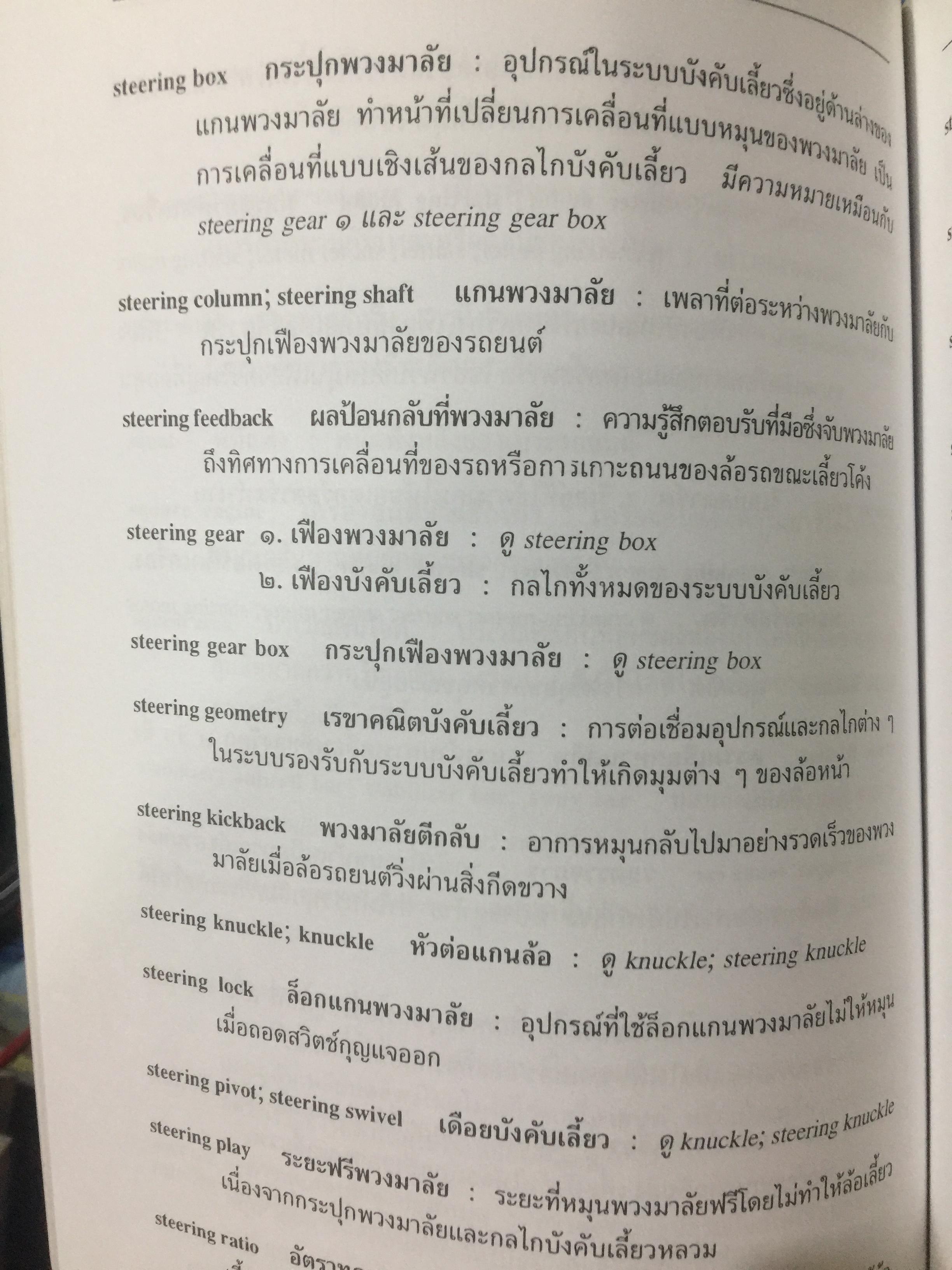 พจนานุกรม ศัพท์ยานยนต์ ฉบับราชบัณฑิตสถาน พิมพ์ครั้งแรก ปี 2542 0 กก.