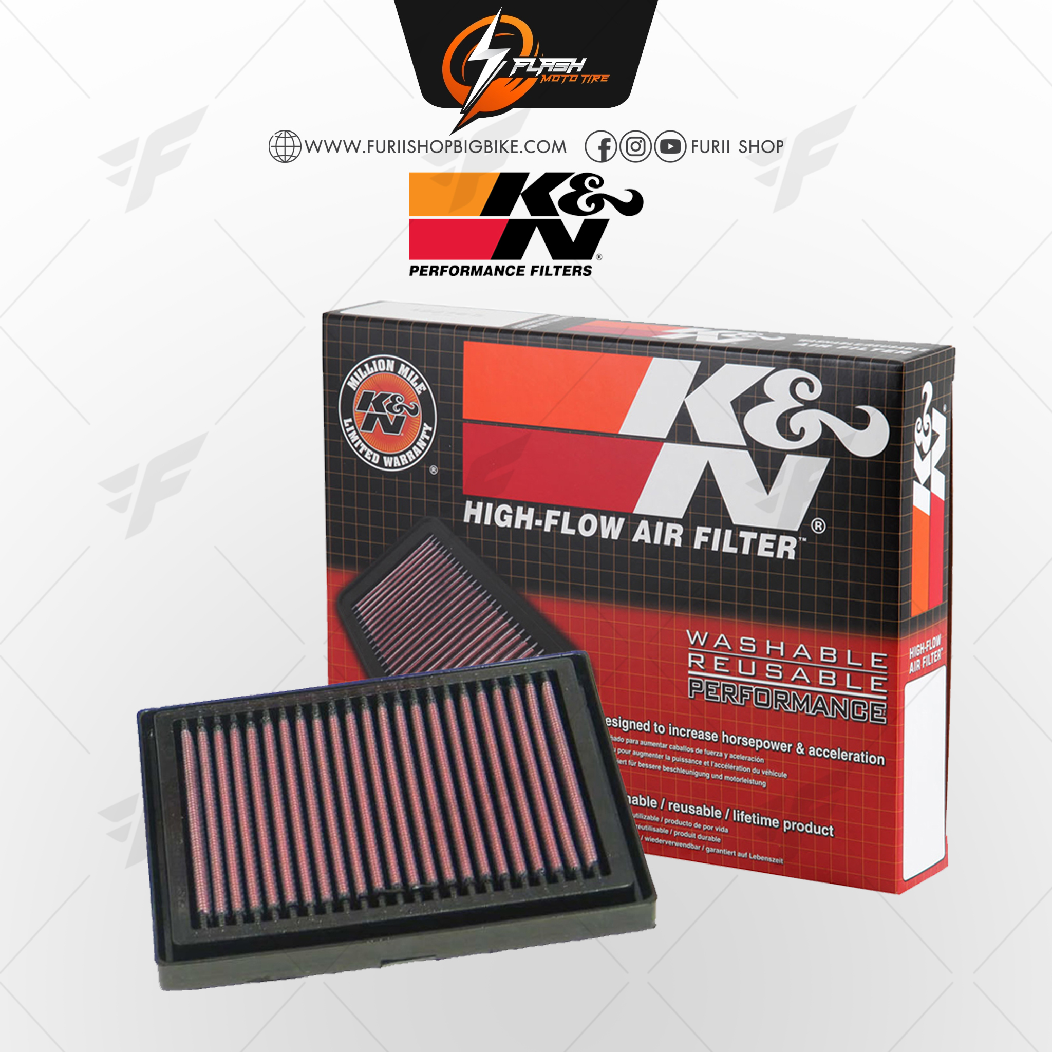 กรองอากาศ K&N APRILIA