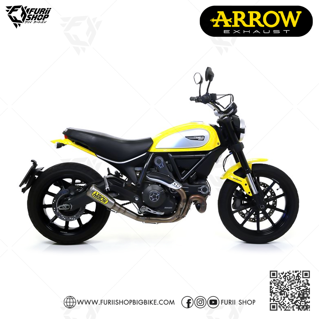 ท่อมอเตอร์ไซค์ Arrow Slip on Moto GP Titanium (LP) : for Ducati Scrambler 800