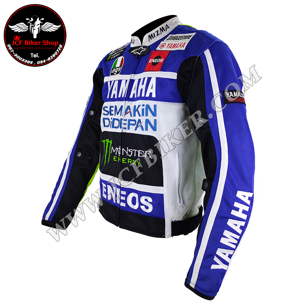 เสื้อการ์ด เสื้อการ์ดมอเตอร์ไซค์ Yamaha รุ่น Blue And White 2015 Monster Style