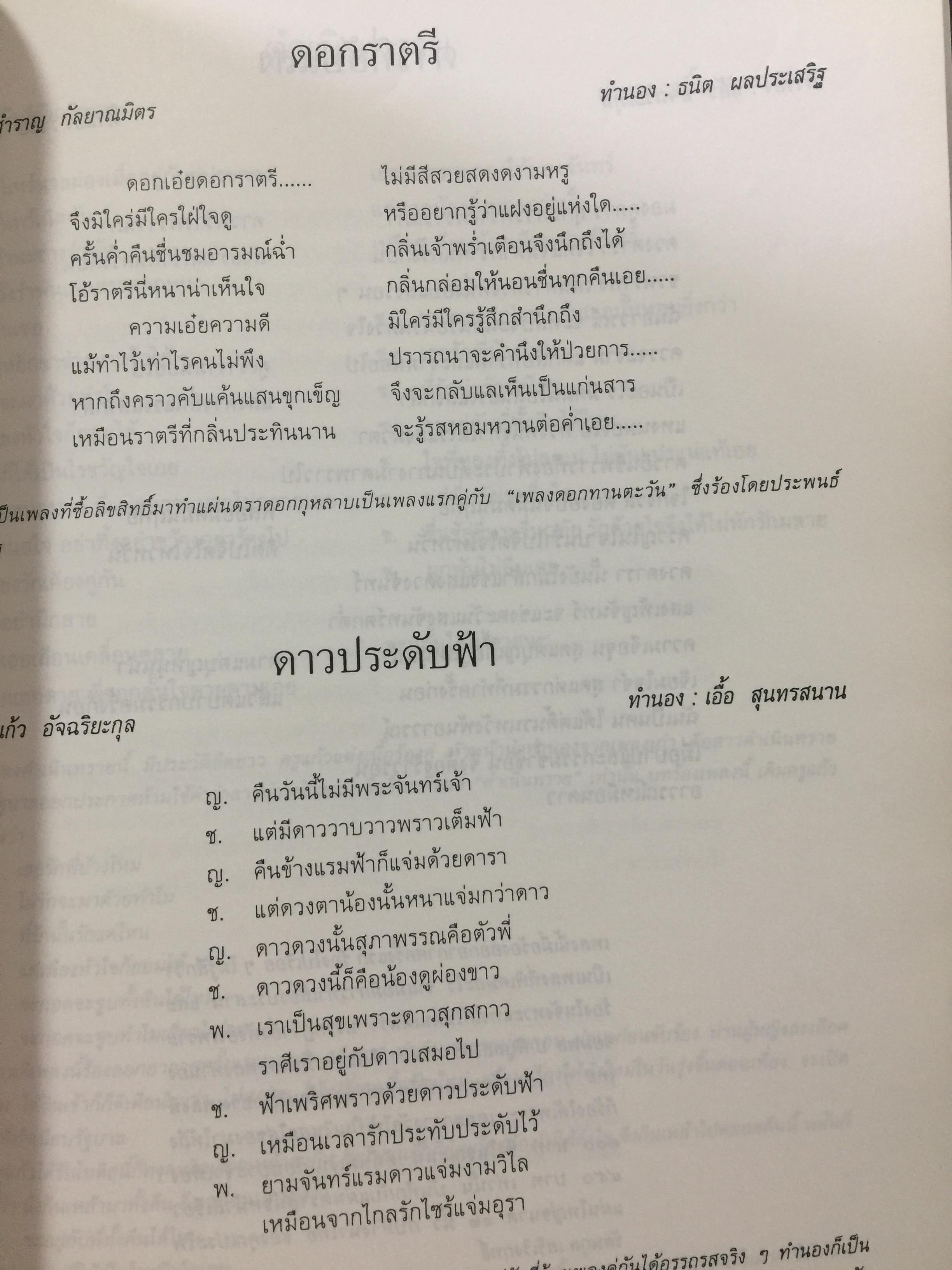 มัณฑนา โมรากุล. ดาวประดับฟ้าชีวประวัติ ผลงานและบทเพลงที่มัณฑนา โมรากุล เคยร้องทั้งที่บันทึกแผ่นเสียงไว้และมิได้บันทึกเสียง ศูนย์วัฒนธรรมแห่งประเทศไทย 21 พฤษภาคม 2538. 0 กก.
