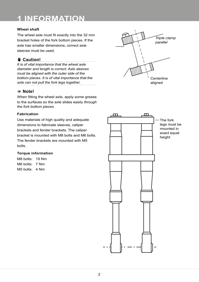 โช้คหน้า OHLINS FF520 FOR Universal Gold All