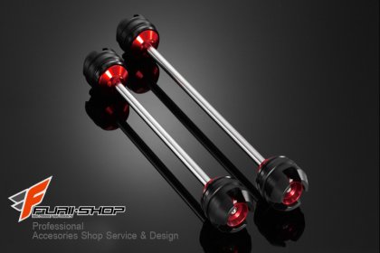 ชุดกันล้มล้อหลัง Rear Axel slider bikers for ฮอนด้า Honda MSX แดง