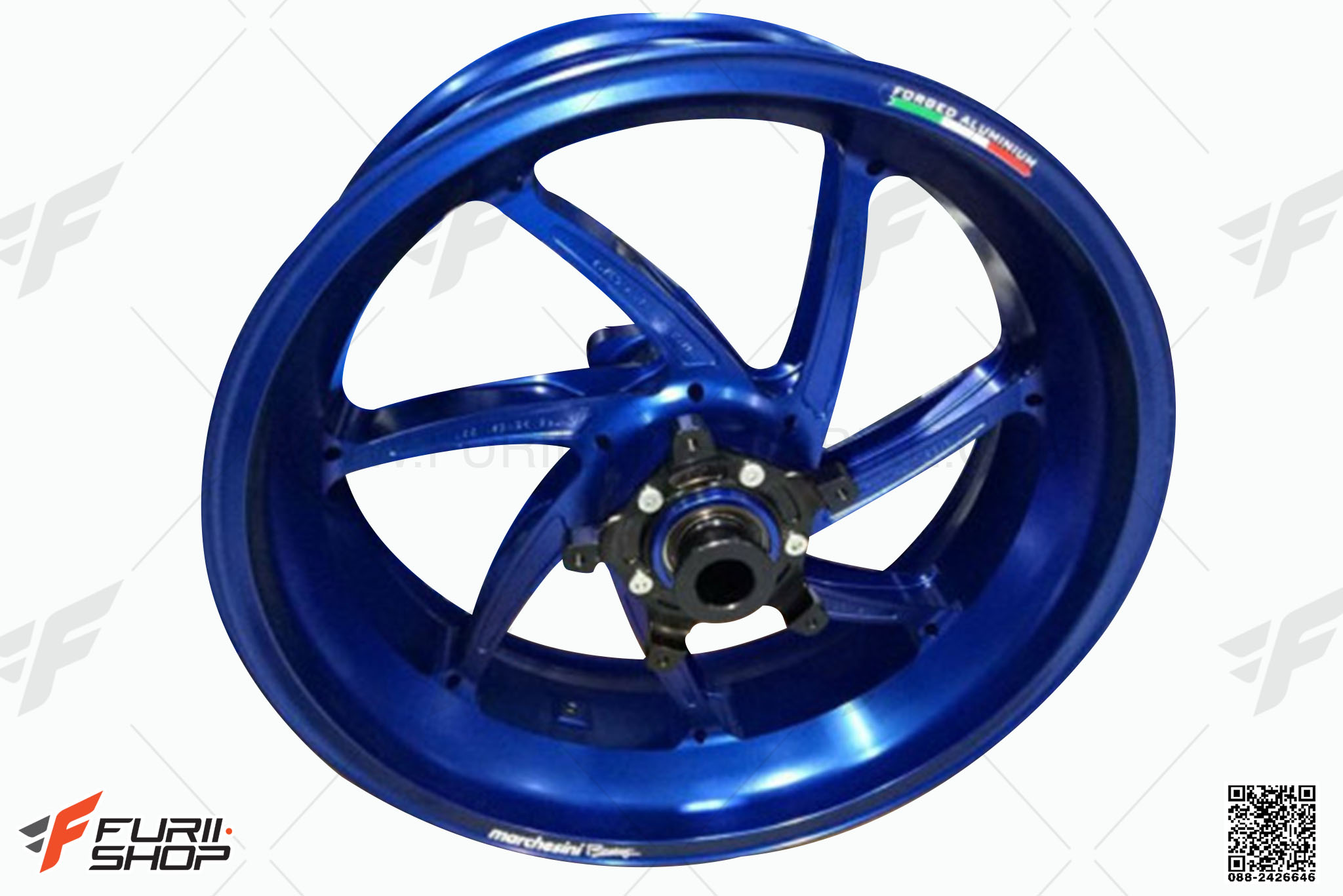 ล้อ MARCHESINI 7 ก้านพร้อมสเตอร์ BLUE ANODIZED LIMITED FOR KAWASAKI ZX6R 2019