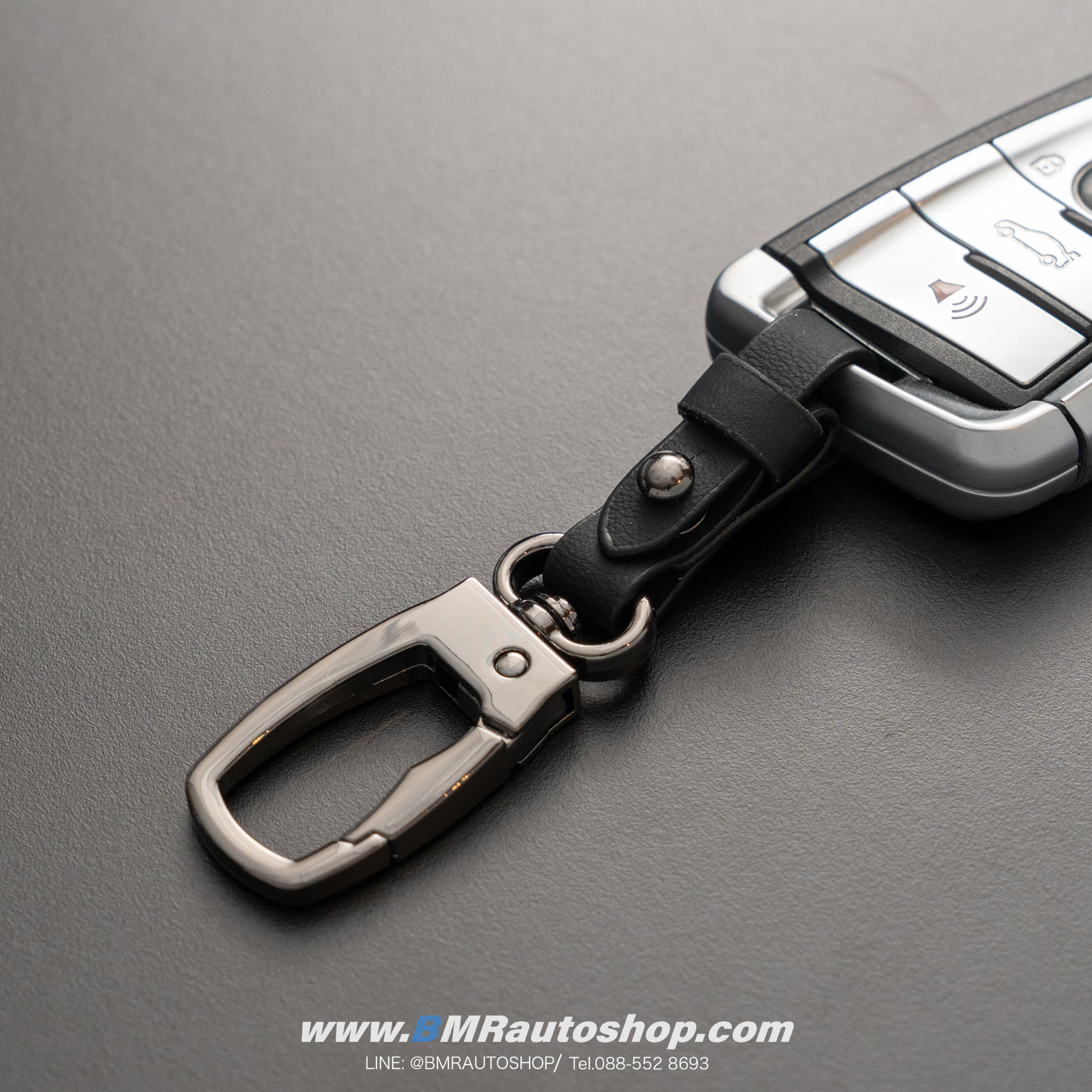 พวงกุญแจรถยนต์ BMW รุ่น AC229 สี Black Chrome
