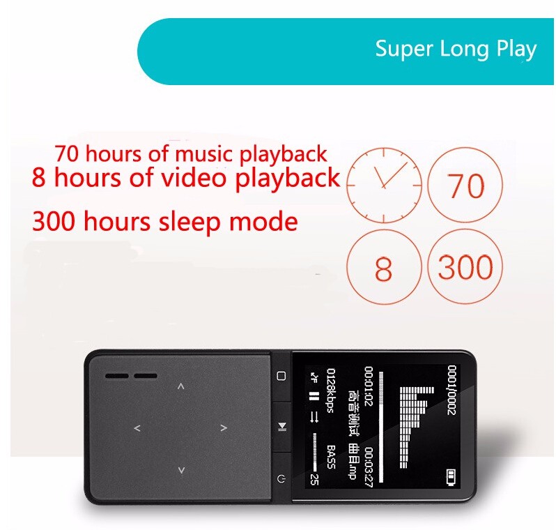 ขาย ONN W8 เครื่องเล่นเพลงพกพา lossless รองรับบลูทูธ บันทึกเสียง นับก้าวเดินได้ เหมาะสำหรับออกกำลังกาย