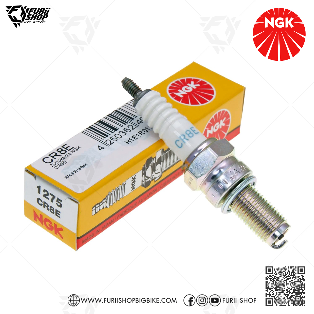 หัวเทียน NGK รุ่น NICKEL STANDARD ขั้ว NICKEL ( CR8E ) ใช้สำหรับ SONIC/CBR150/Exciter/Ninja300/KLX250/Raider