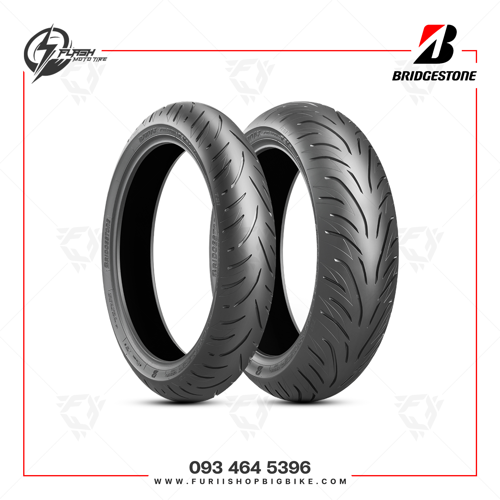 ยางมอเตอร์ไซค์ Bridgestone Battlax T31 GT : F 120/70ZR17 + R 180/55ZR17