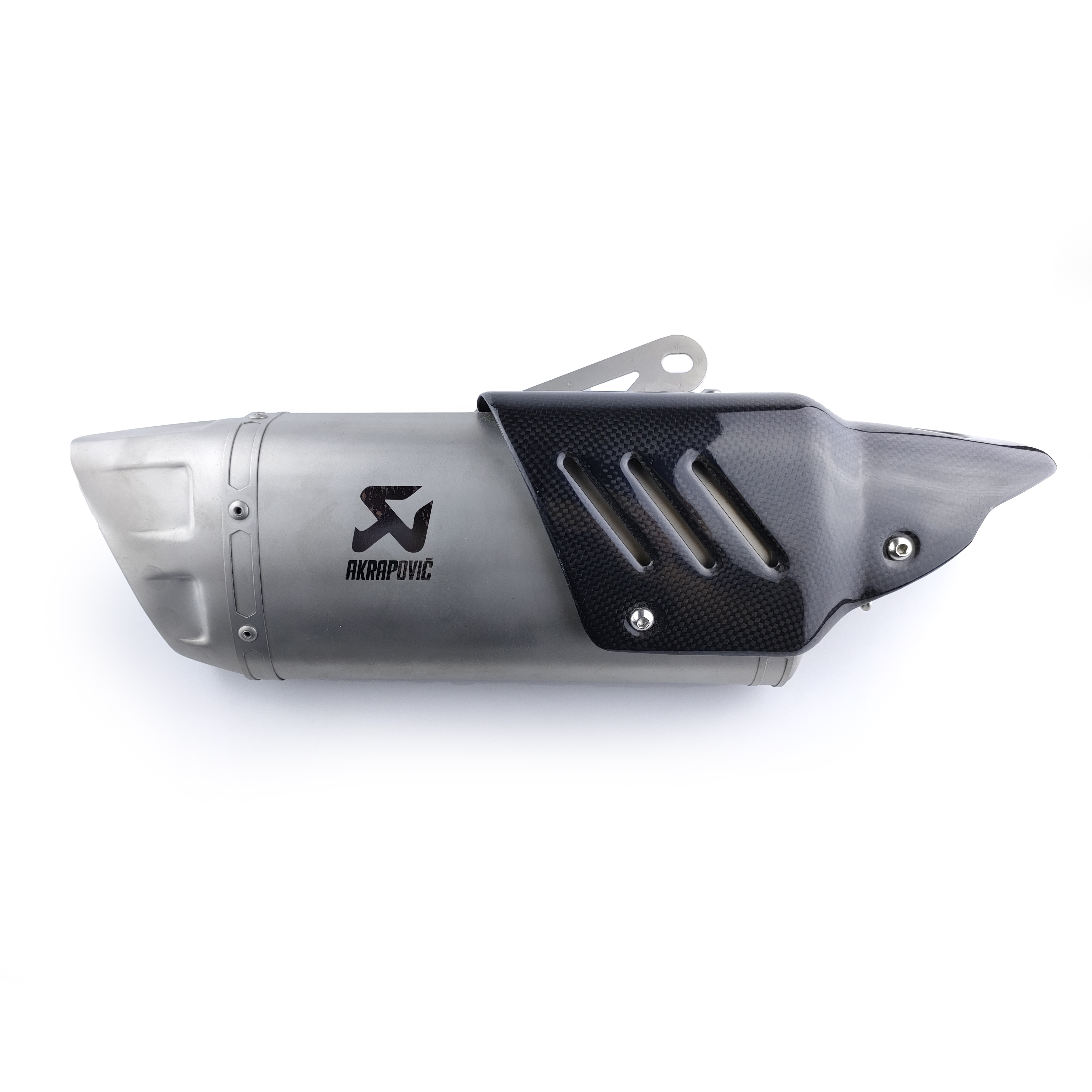 ปลายท่อสูตร ปลายท่อแต่ง Akrapovic สวมคอ 2 นิ้ว การ์ดบังท่อเพียวคาร์บอน