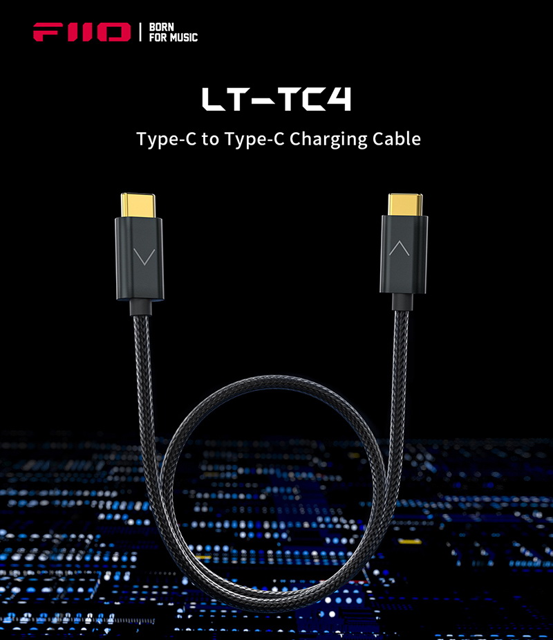 FiiO LT-TC4 สายชาร์จ/สายดาต้า แบบ TypeC เป็น TypeC ยาว 50 เซนติเมตร