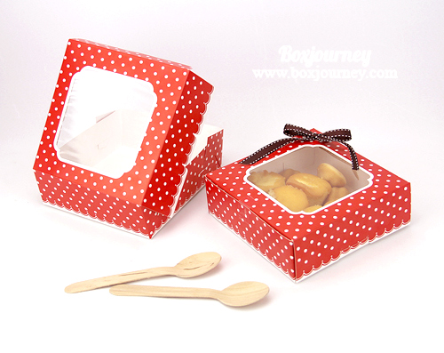 กล่องชิฟฟ่อน จุดแดง