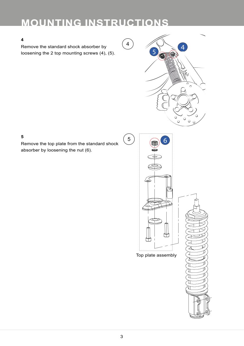 โช้คหน้า OHLINS PI101 For Vespa Sprint 125 ABS 2016-2021