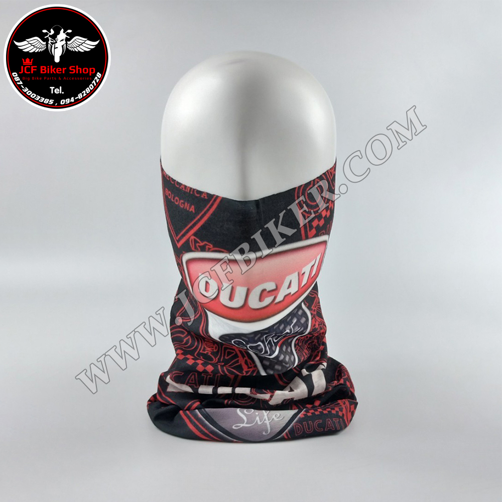 ผ้าบัฟ Ducati สีแดงดำ