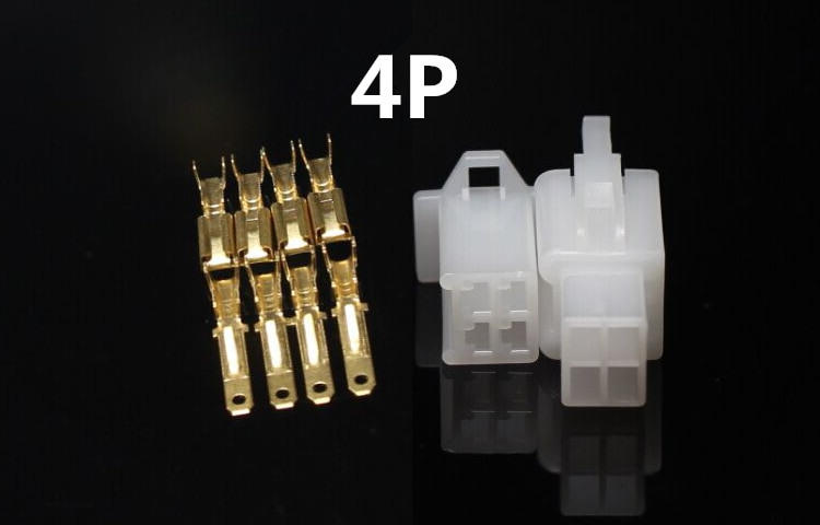 ตัวต่อสายไฟฟัายานยนต์ 2.8mm 4pin(1คู่)-connectors 2.8mm 4pin Automotive electrical wire auto/carFemale and Male(1 pair)