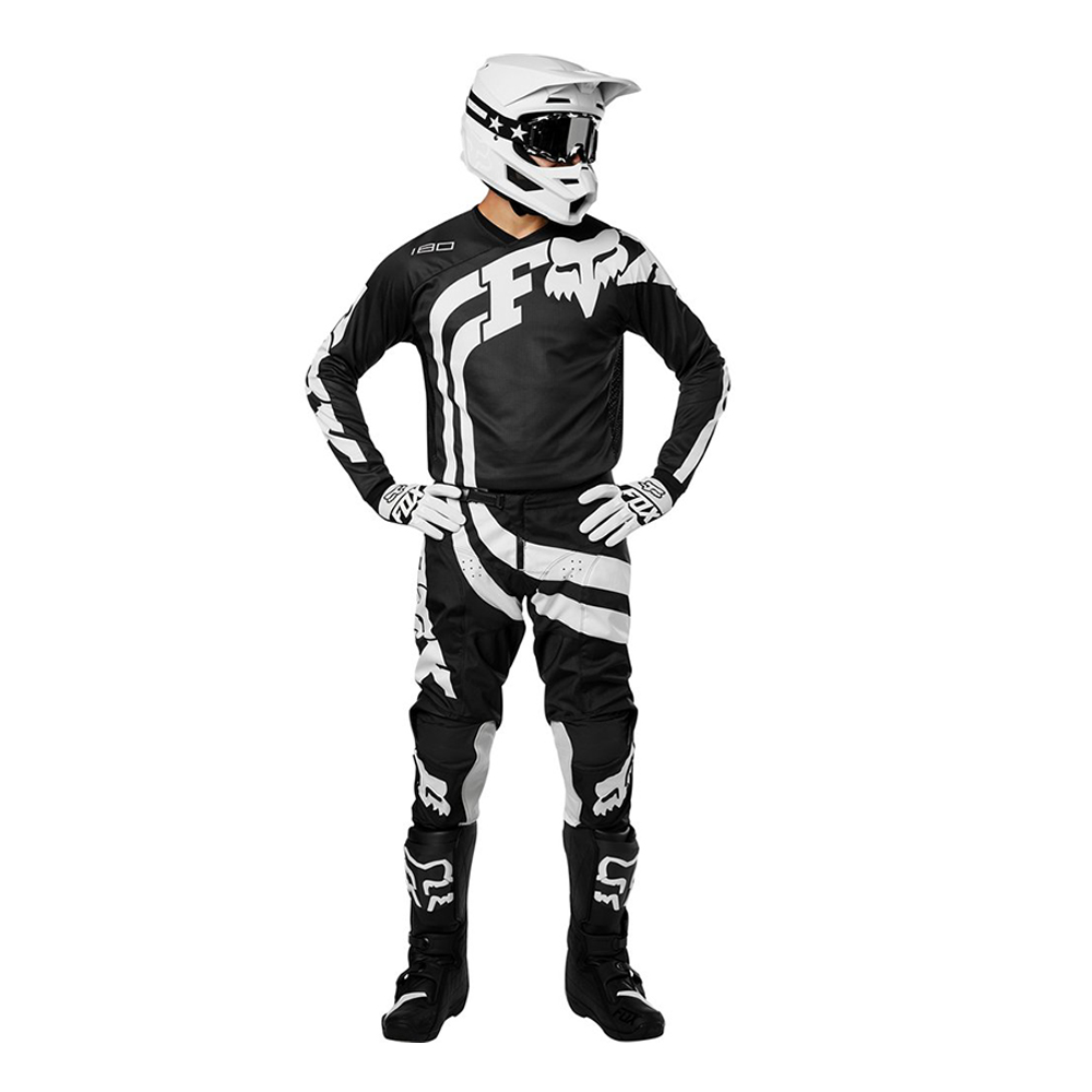 ชุดวิบาก ชุดขี่มอเตอร์ไซค์วิบาก Motocross-180 ดำ-ขาว