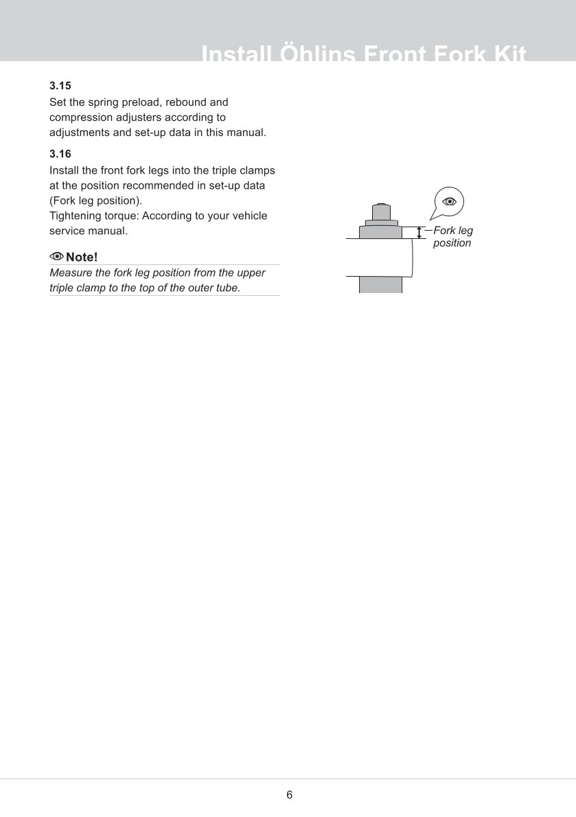 สปริงโช้คหน้า Ohlins FGK219 For Ducati 1199 Panigale S (Öhlins FG 925) 2012-2014