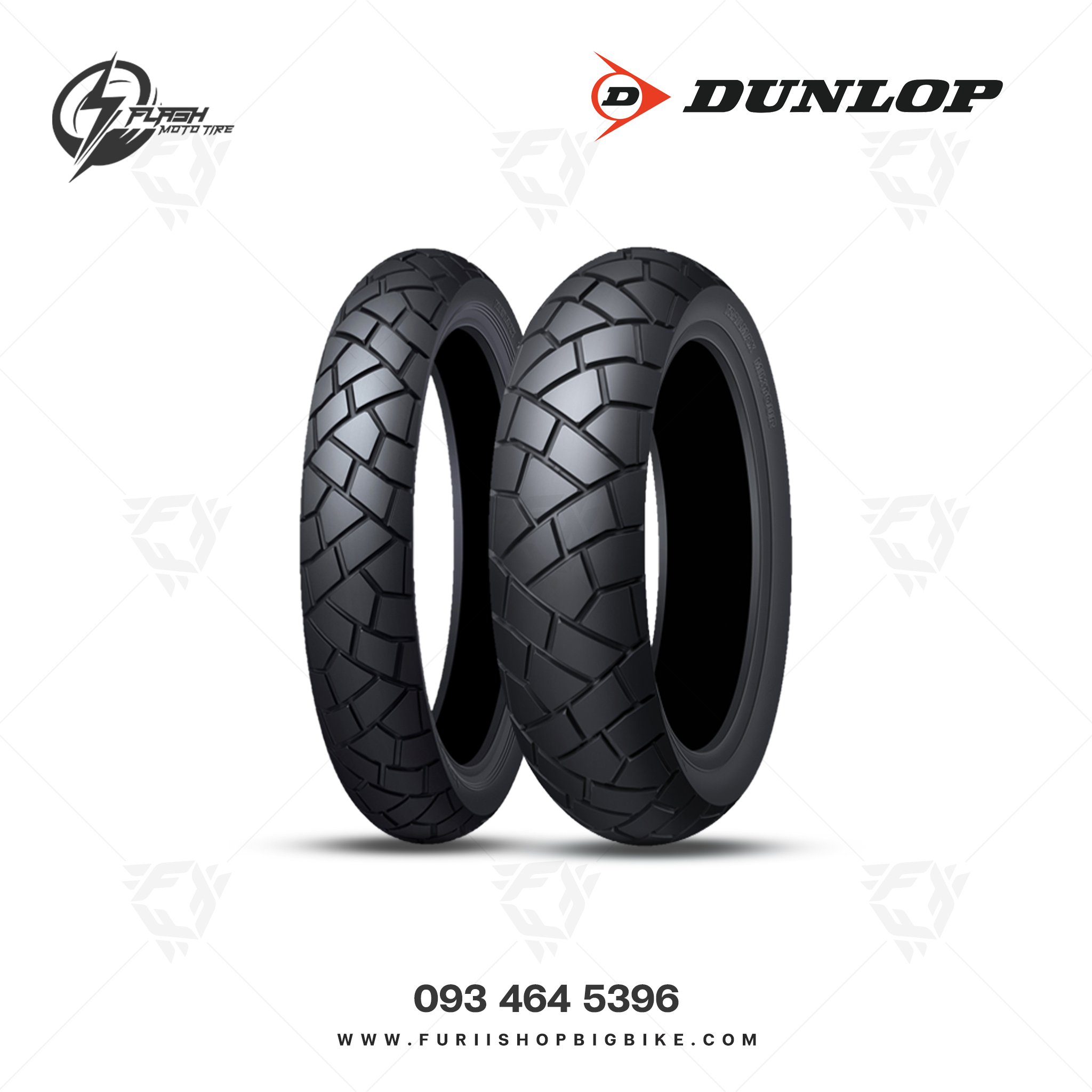 ยางมอเตอร์ไซค์บิ๊กไบค์ DUNLOP Trailmax Mixtour : 150/70R17 69V Flash Moto Tire