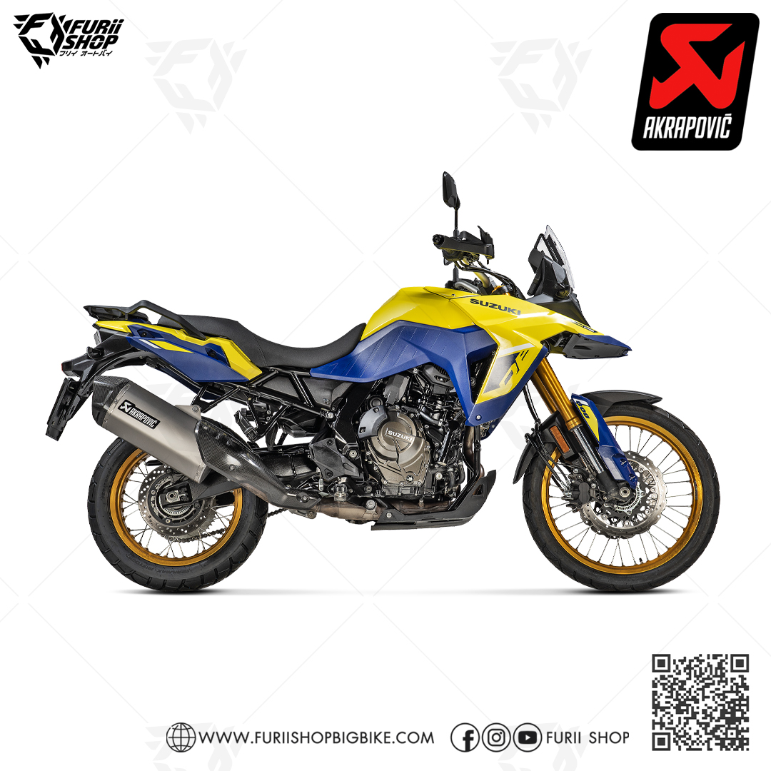 ท่อมอเตอร์ไซค์ Akrapovic Slip on Titanium New shape : for Suzuki Vstorm 800 2023