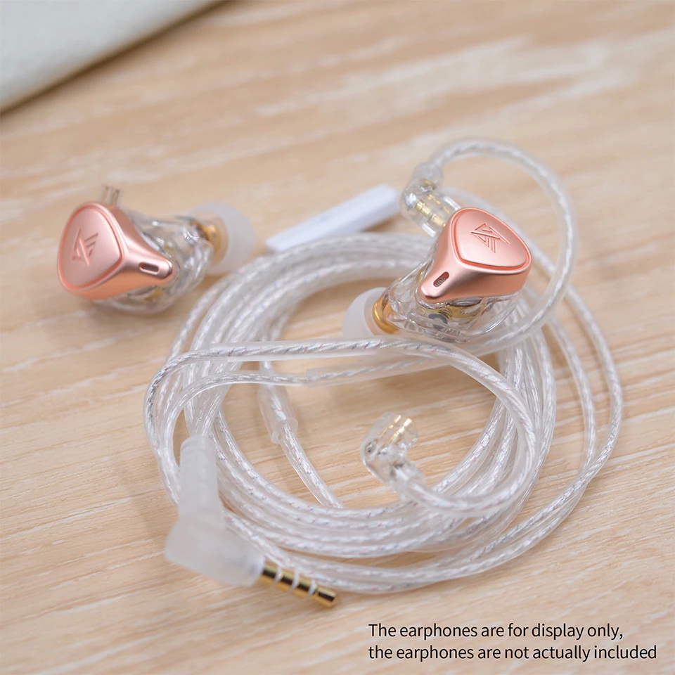 ขาย KZ New Silver สายอัพเกรดหูฟังชุบเงินถัก สาย Flat รุ่นล่าสุด