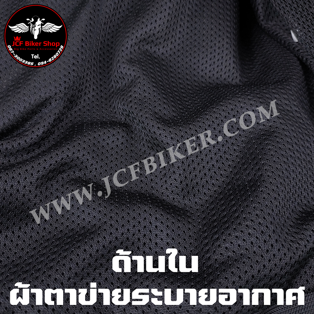 เสื้อการ์ด เสื้อการ์ดหนังมอเตอร์ไซค์ BMW Leather วัสดุหนัง+ผ้าตาข่ายระบายอากาศ มีการ์ด5จุด