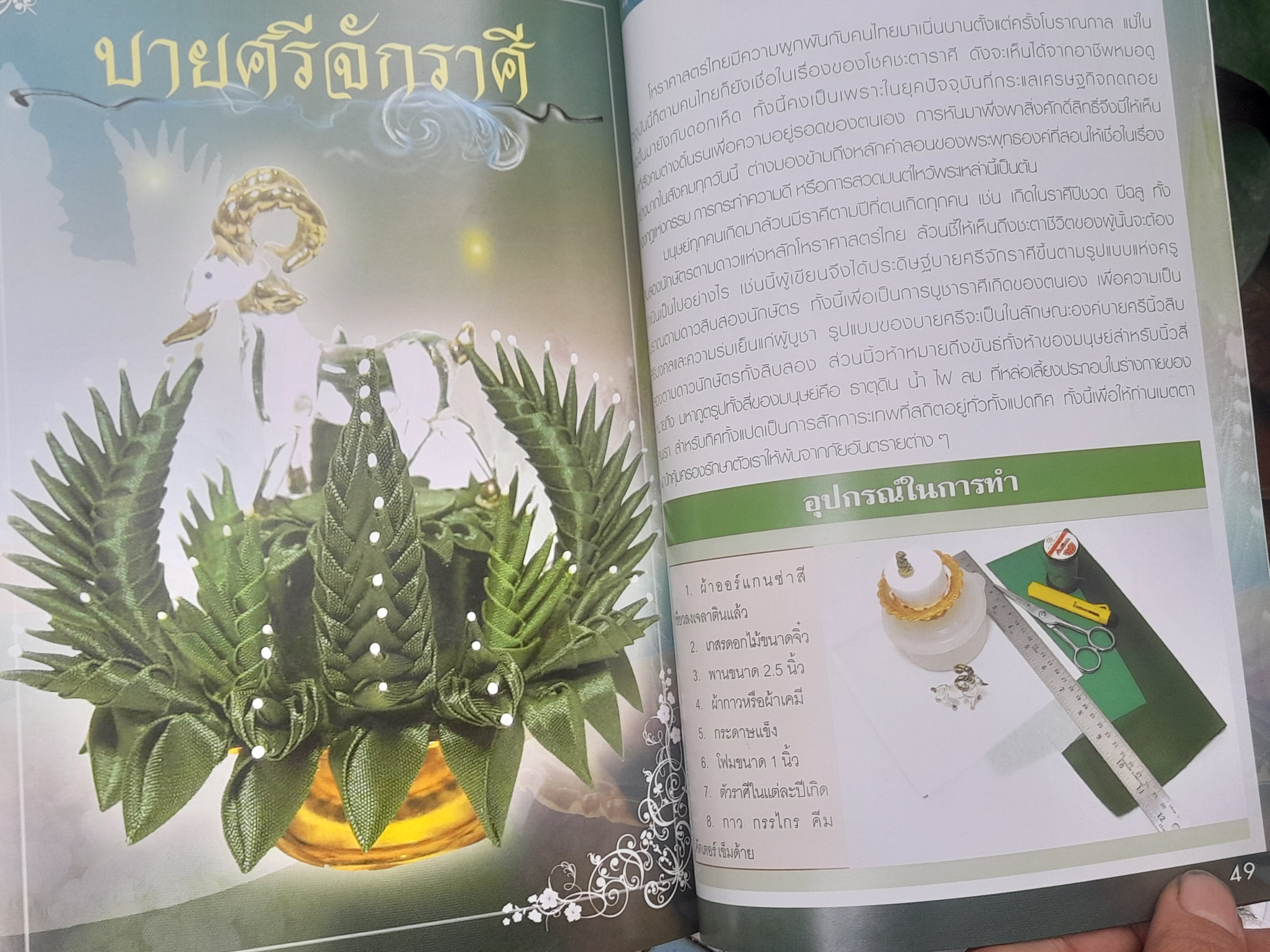 บายศรีผ้าจิ๋ว ฉบับปรับปรุง โดย อุมาวดี ทรัพย์สิน หนังสือมือหนึ่ง ภาพสีทั้งเล่มครับ