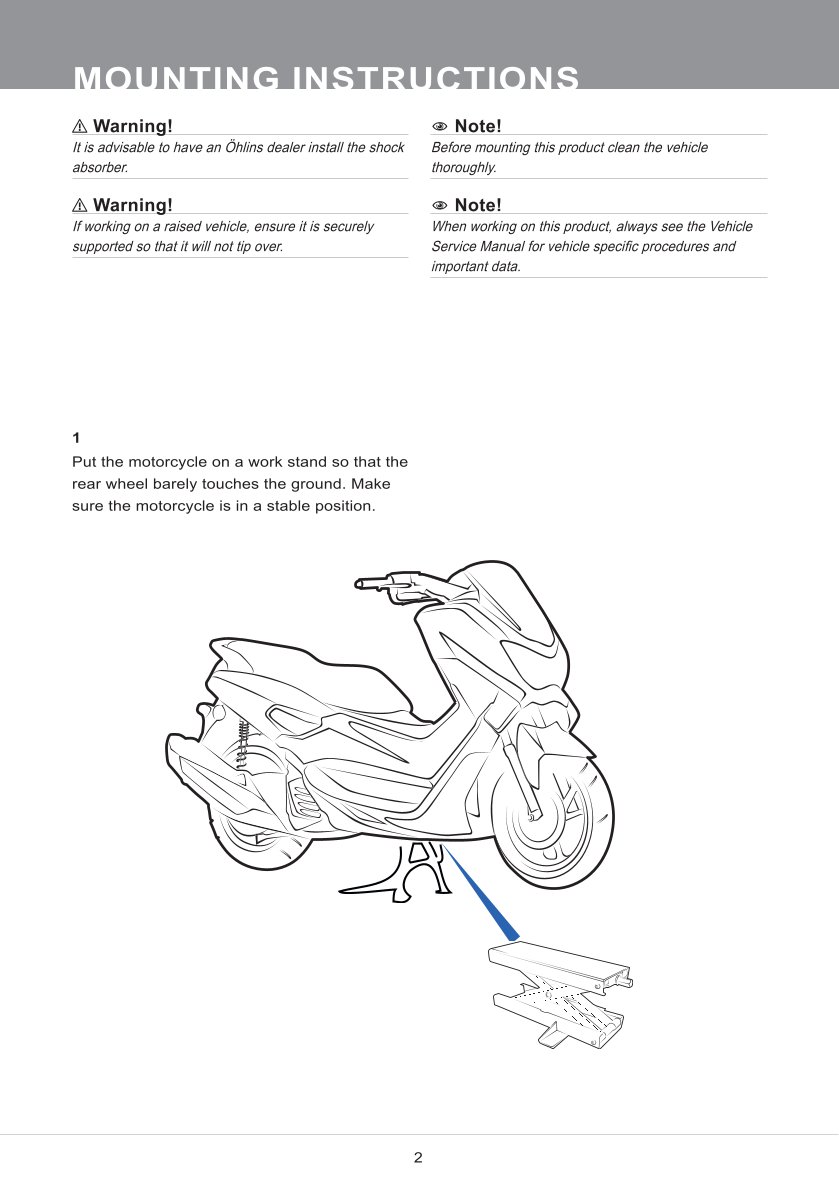 โช๊คหลังแต่ง Ohlins YA010 For Yamaha Cygnus 6 ปี 2020-2022