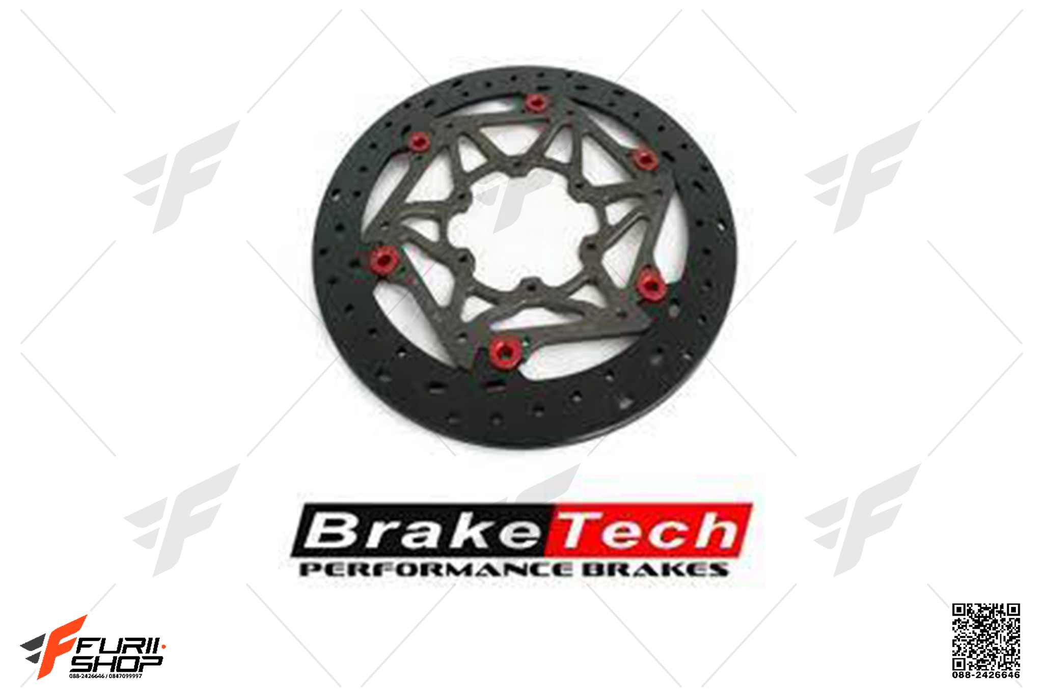 จานเบรคหน้า BRAKETECH IRON FOR YAMAHA R6 2017