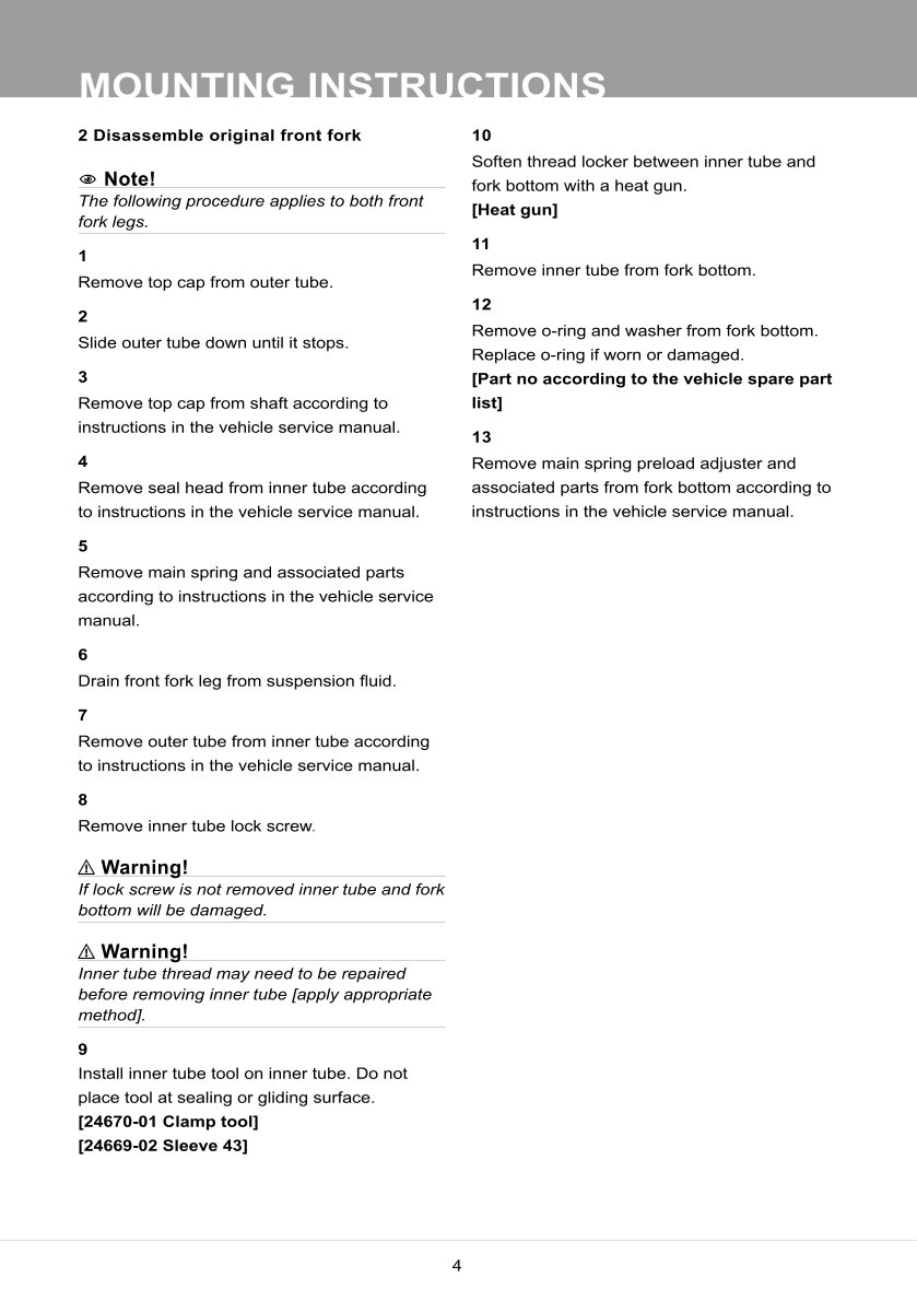 สปริงโช้คหน้า Ohlins FKR115 For Ducati Panigale V2 2020-2023