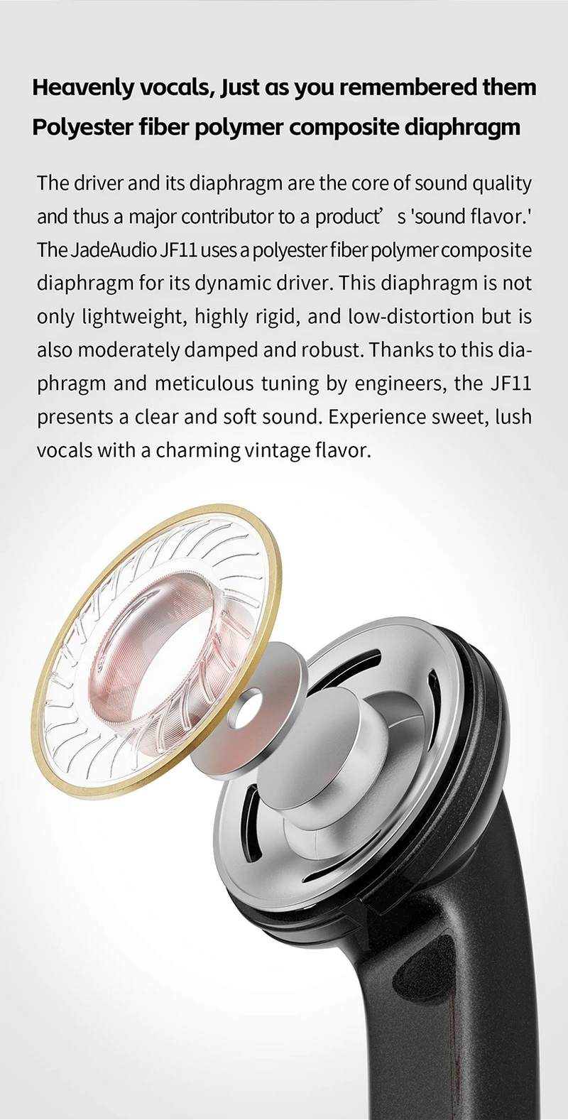 FiiO JF11 (JadeAudio JF11) หูฟังเอียบัด Retro รูปตัว U ไดรเวอร์ไดนามิก 14.2 มม. ประกันศูนย์ไทย