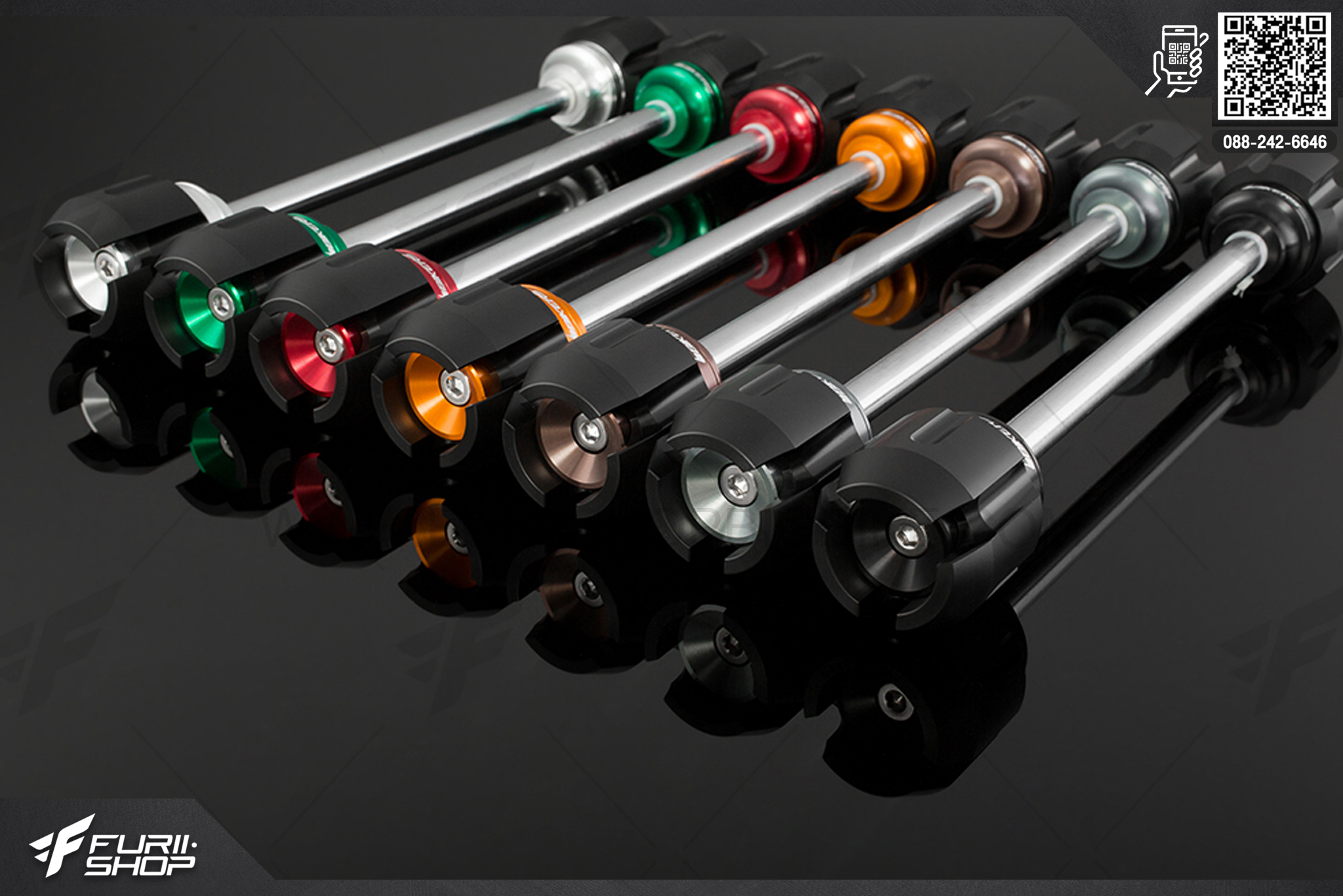 ชุดกันล้มล้อหน้า (Front Wheel Axle Protection) Kawasaki NINJA 250 (2013)