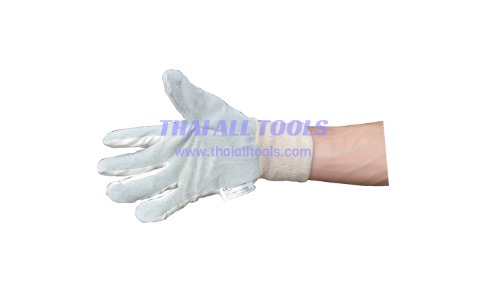ถุงมือ COTTON/CHROME KNITTED WRIST GLOVES SIZE 10 TUFFSAFE