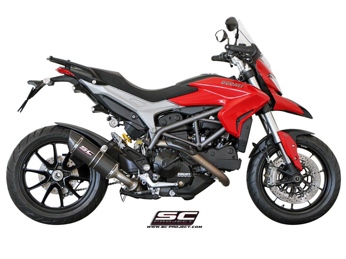 ท่อมอเตอร์ไซค์ SC PROJECT OVAL SILENCER - LOW POSITION FOR HYPERMOTARD 821 ท่อแต่ง ท่อสูตร ท่อบิ๊กไบค์ ท่อBigbike ท่อไอเสีย